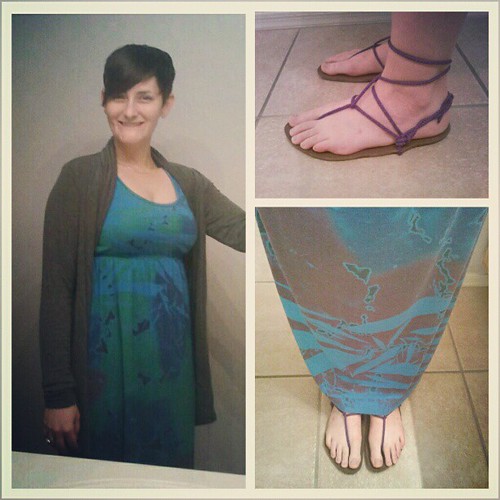 Within my #fashion comfort zone today: long flowing maxi dress: Daniel Benjamin from @tjmaxx, cardigan: Out & About Cardi from @rrsports,  huarache sandals: @xeroshoes. #frugalfashion #smartfashion #WhatIWore #fashiondiaries