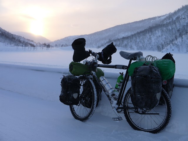 Winter cycle touring in the Scandanavian arctic