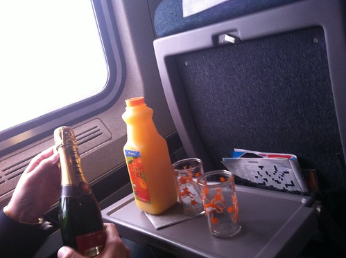 mimosas on the train to DC