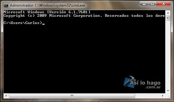 Windows 7: Consola o MS-DOS