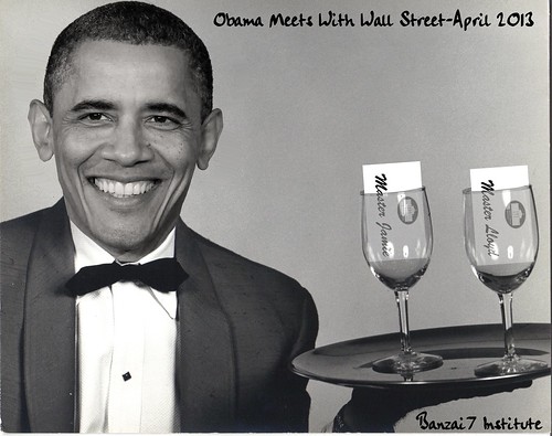 OBAMA MEETS WITH WALL STREET by Colonel Flick/WilliamBanzai7