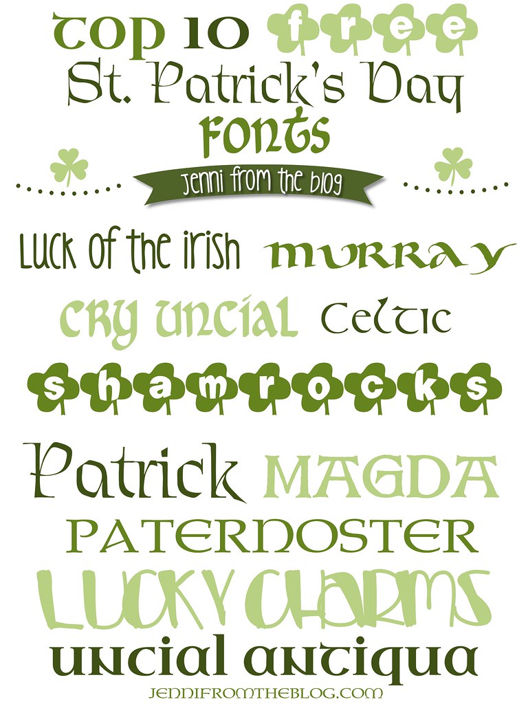 St Patty's Fonts