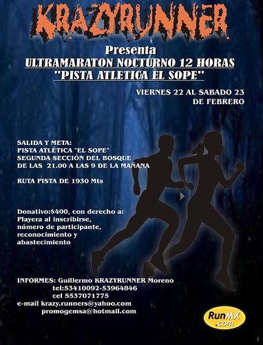 Ultramaraton 12 horas El Sope Bosque de Chapultepec