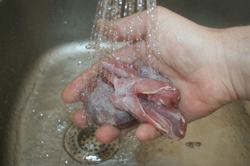 18 - Fleisch waschen / Wash boar meat