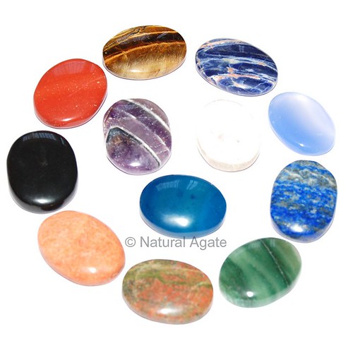 Natural Agate : Mixed Gemstone Oval Cabochon by naturalagate
