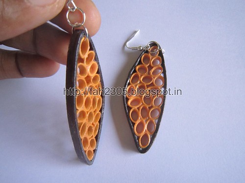 Handmade Jewelry - Paper Quilling Earrings (Free Form Shape) (2) by fah2305
