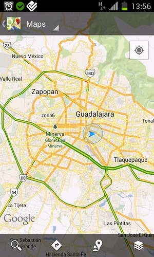 Google maps tráfico en Guadalajara. by faroviejo