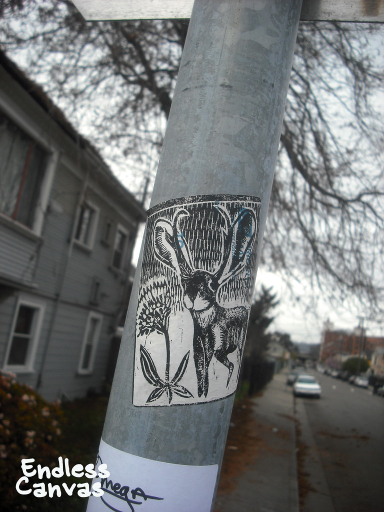 JACKALOPE stencil - Oakland, CA
