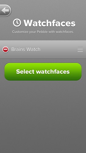Pebble iOS App, add watchfaces !