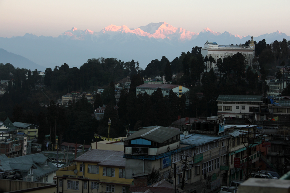 Sunrise view of Darjeeling, India