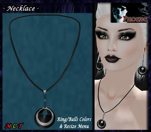 *P* Laia Necklace ~Black&Silver~ Colors Menu