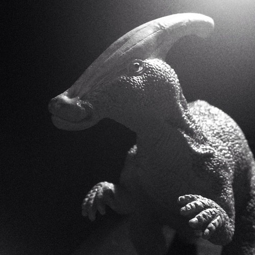 FilmNoir-asaurus? #parasaurolophus is lookin' good in dramatic lighting! #dinosaurs #toys