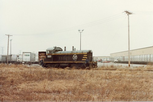 Belt Railway of Chicago industrial switching local at work near West 73rd Street.  Bedford Park Illinois.  March 1985. by Eddie from Chicago