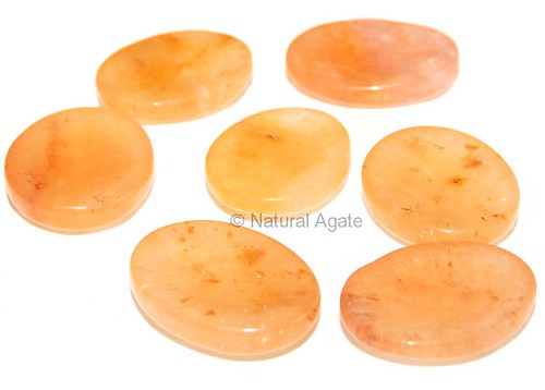 Natural Agate : Golden Quartz Worry Stone by naturalagate