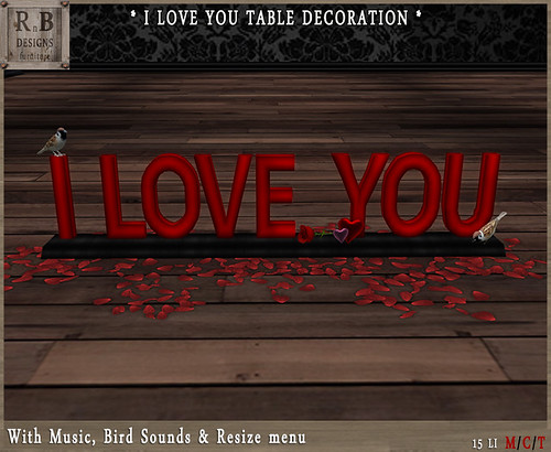 VIP's GROUP GIFT - *RnB* I Love You Table Decoration - VIPs Group Gift