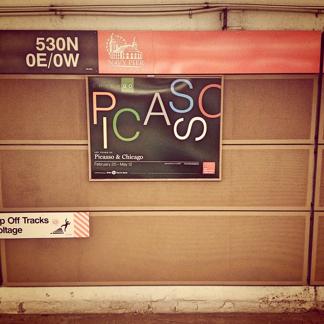 The CTA ad for the Picasso show at the Art Institute of Chicago