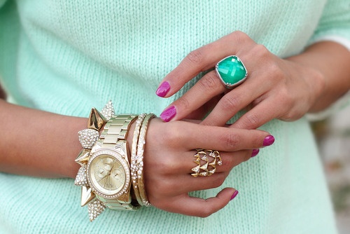 Turquoise & Gold Watch
