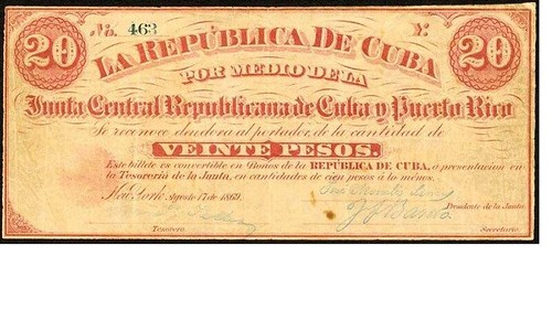 Cuba Military Junta 20 Pesos