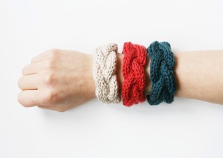 cable knit bracelets