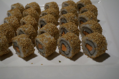 B.C. salmon sushi rolls