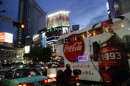 Coca-cola bus in Shibuya