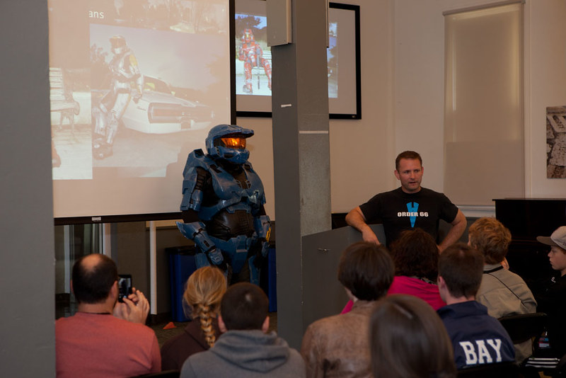 Blue Spartan at Young Makers Presentation