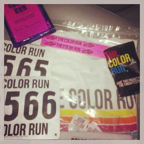 Color Run on Saturday. There is even an extra packet of color and a  headband. :)