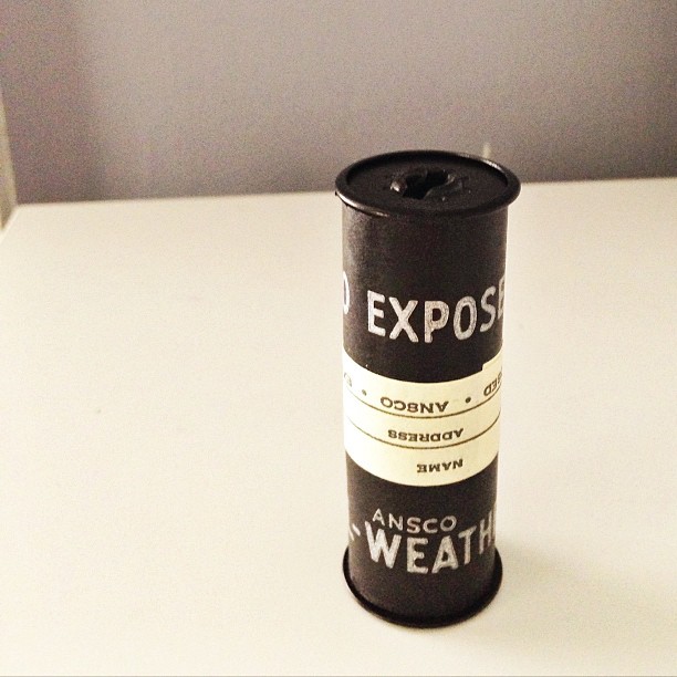 The roll of film from inside my new vintage camera. I dropped it off today to see if anything develops.  #pictapgo_app