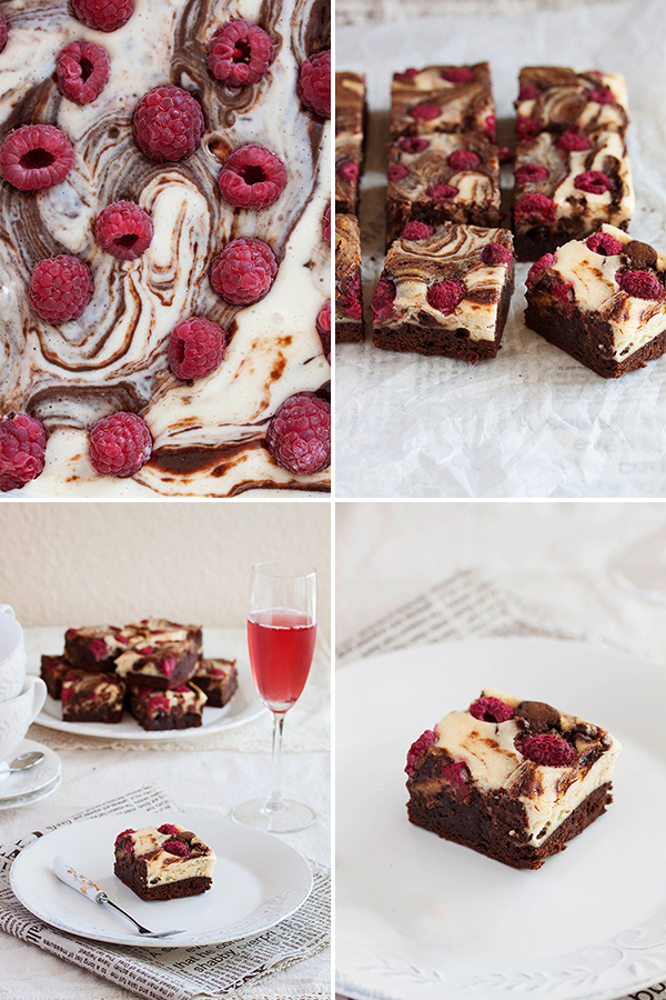 Cheesecake raspberry brownies