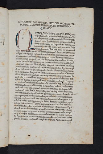 Penwork initial in Cicero, Marcus Tullius: Orationes