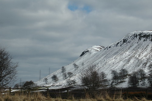 a cold wintery Benarty Hill in Fife, taken from the M90.