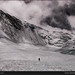Lone climber, mount Everest, Tibet