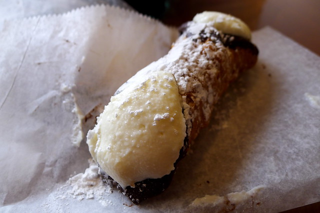 chocolate dipped cannoli with ricotta