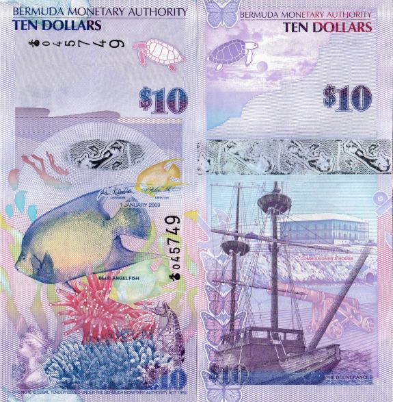 10 dolárov Bermudy 2009, Pick 59
