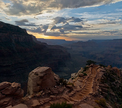 South Kaibab trail sunset. Grand Canyon NP
