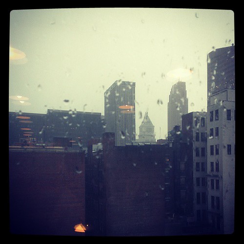 Friday afternoon at 4:15pm, and it starts pouring. #Figures