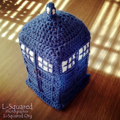 Second TARDIS almost done - all stuffed and sewed together, just needs signs.