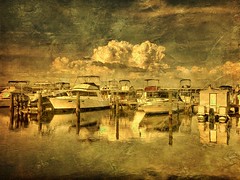 Boats and Billowy Clouds