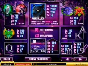 free Panther Moon slot payout