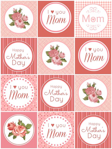 Mother's Day Cupcake Toppers/Tags printable.