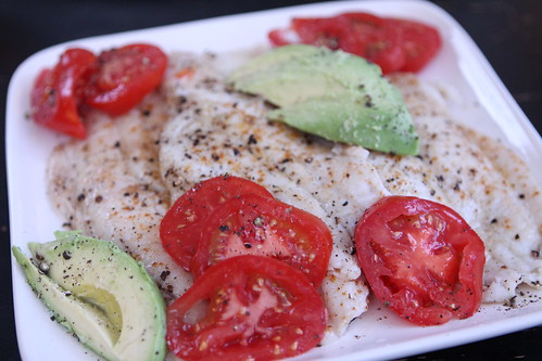 Pan Roasted Flounder with Tomato and Avocado