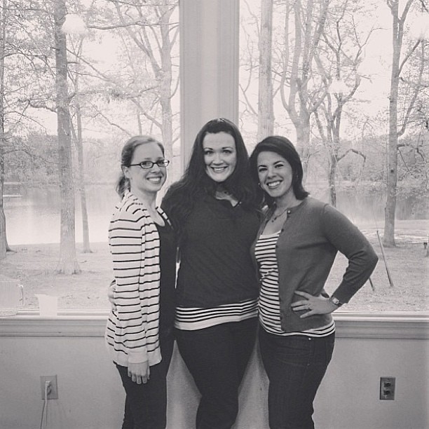 Going to miss my girls @a_2_w and @hotpinkstitches !!! We all matched in our stripes today!