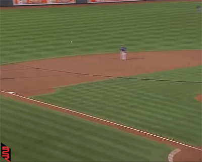 Nick Markakis breaks up a double play