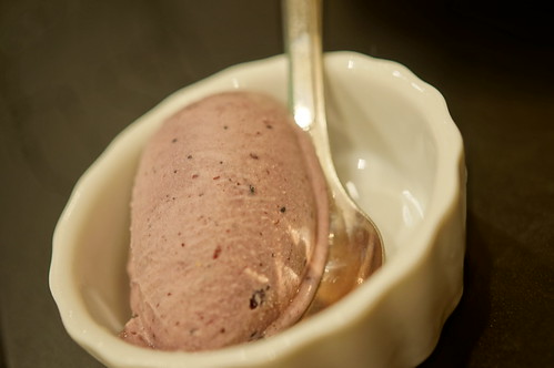 Homemade Canadian blueberry ice cream