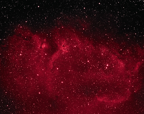 Soul Nebula re-processed and colourised. by Mick Hyde