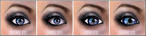 Sterling Artistry - iris size selections