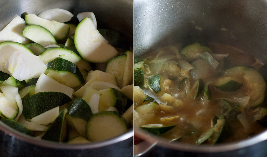 Cocción en el mismo jugo de las verduras