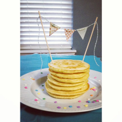 birthday pancakes cake
