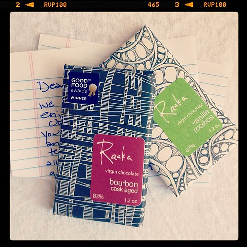 Love presents from home, especially when it is bars of @RaakaChocolate from the little bro #virginchocolate
