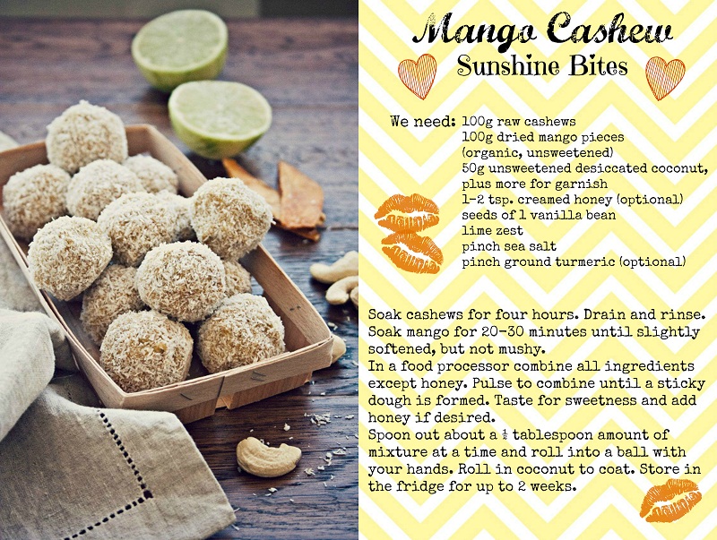Mango Cashew Sunshine Bites 